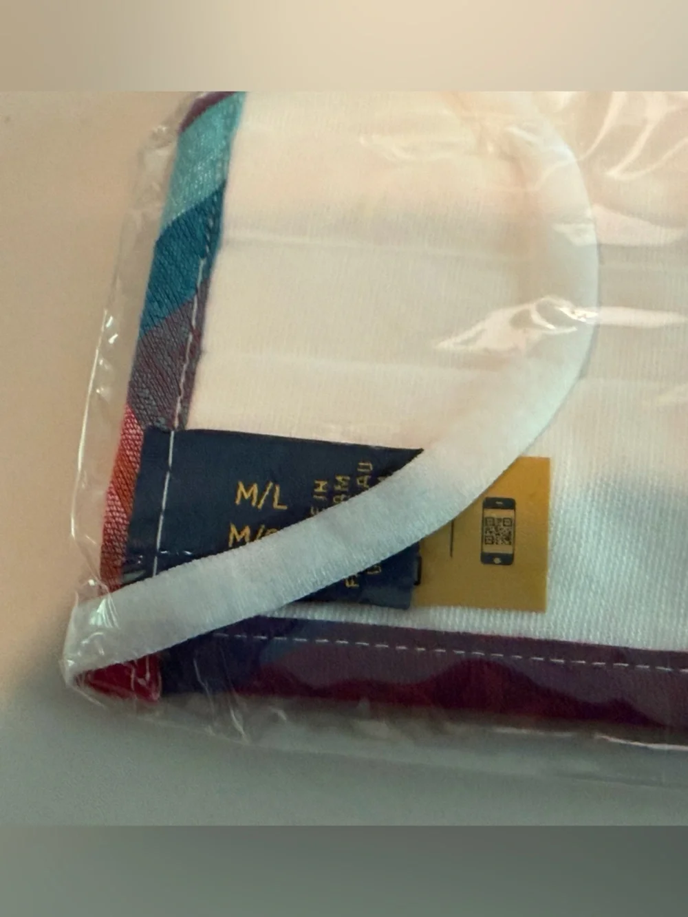 NEW Polo Ralph Lauren Cotton Face Mask Size M/L Plaid Colorful With Dust Bag